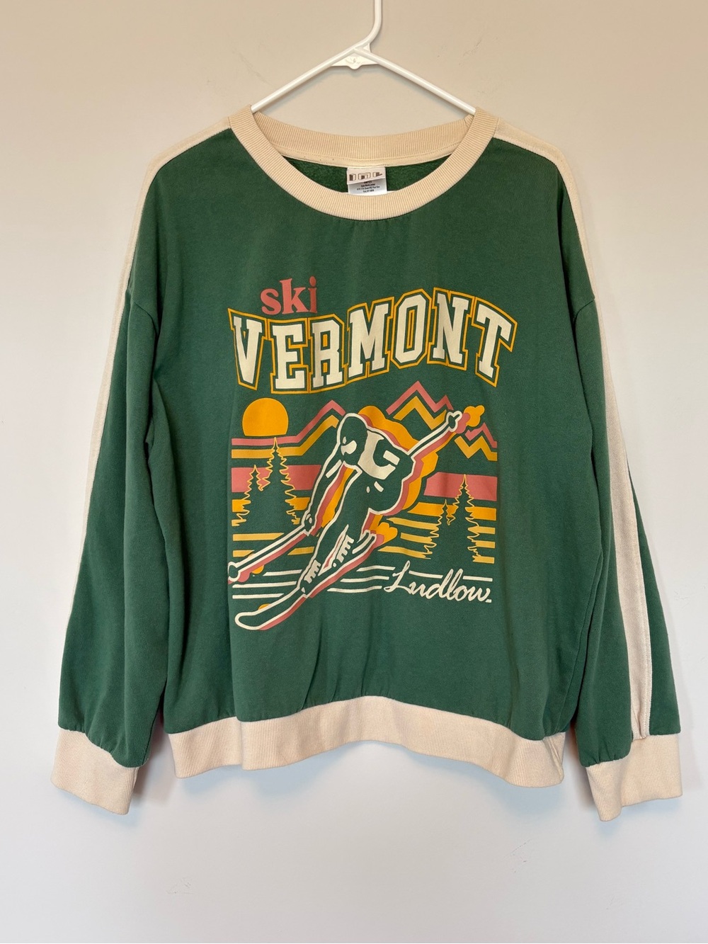 Ski Vermont Ludlow Graphic Sweatshirt Retro Apres Ski Crewneck Size XXL